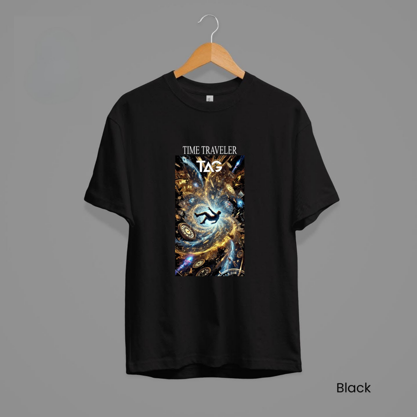 Time Traveler Unisex T-Shirt Black
