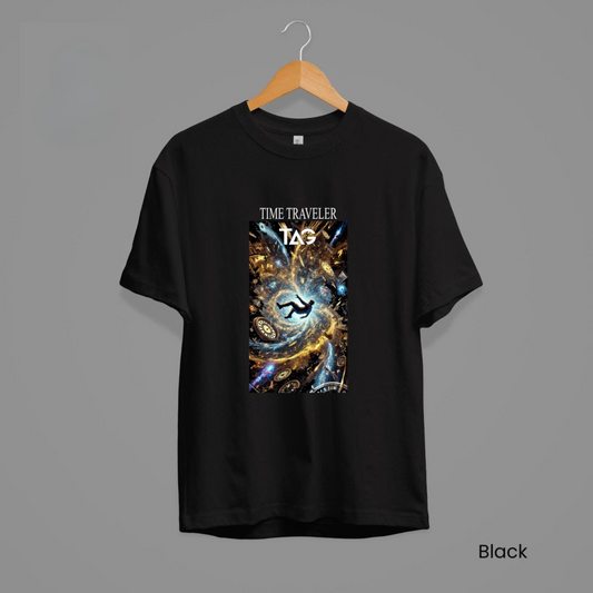 Time Traveler Unisex T-Shirt Black
